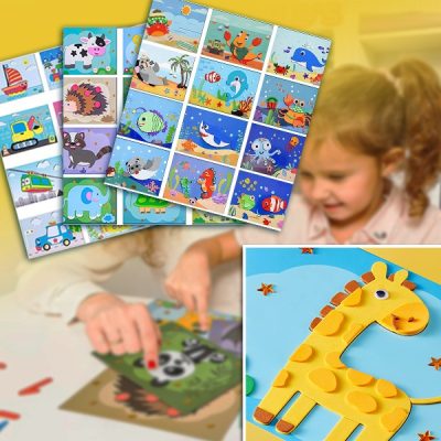 3D EVA penové nálepky (12 listov – opakovane použiteľné) | STICKYFUN