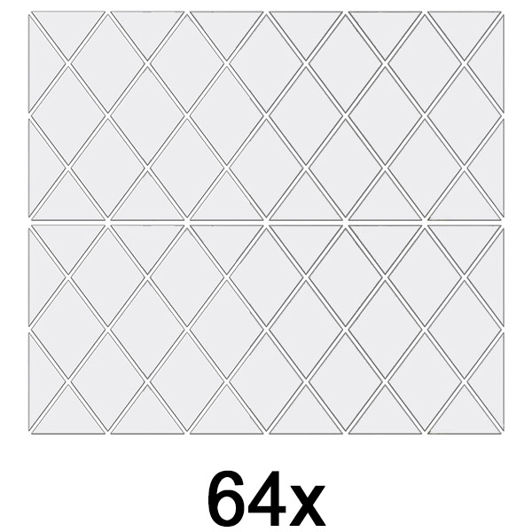 2x Zrkadlové samolepky na stenu (32 kusov) | WALLGEM