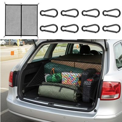 Elastická sieť na náklad - 120x120 cm, 6 kovových karabín | NETLASTIK